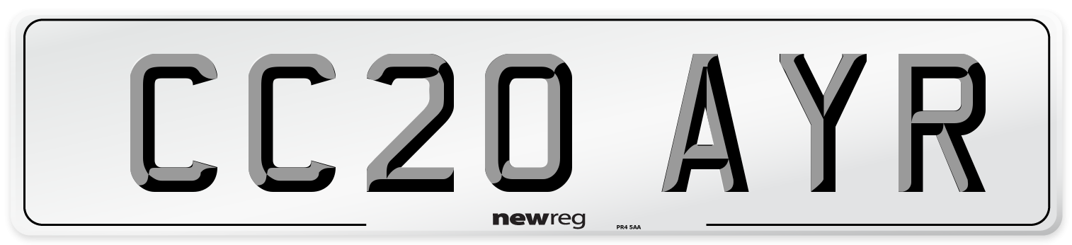CC20 AYR Number Plate from New Reg